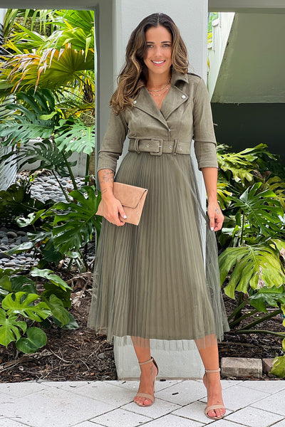 olive casual dress