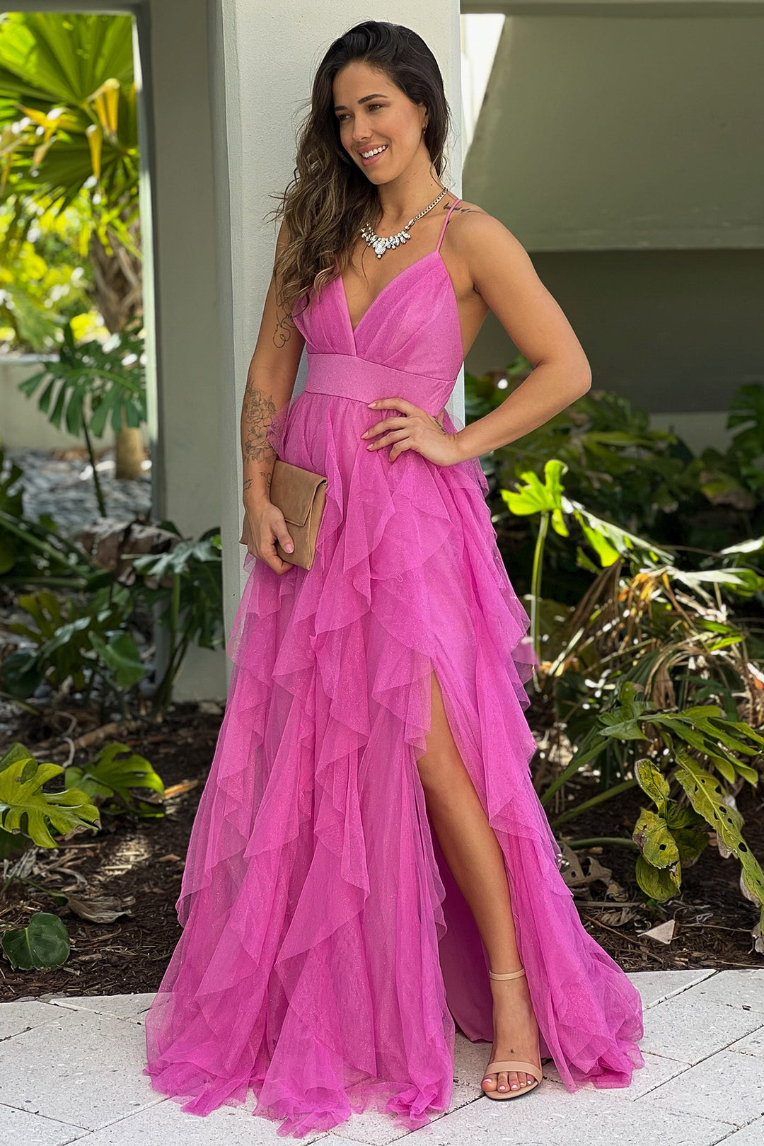 Purple Raspberry Pink Bridesmaid Dresses Prom Outfits Pink 80s Style Formal  Dress Fuchsia Pleated A-line