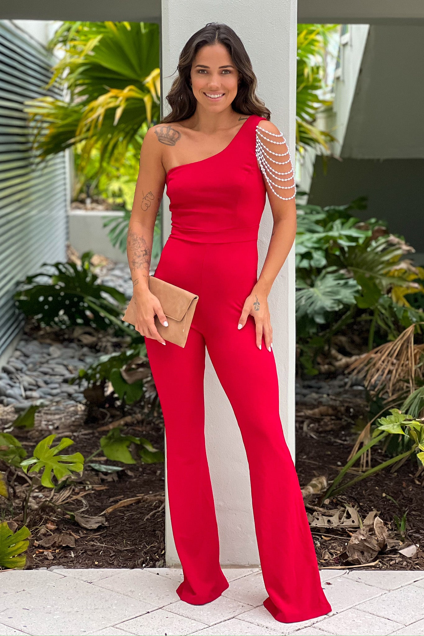 red party jumpsuit