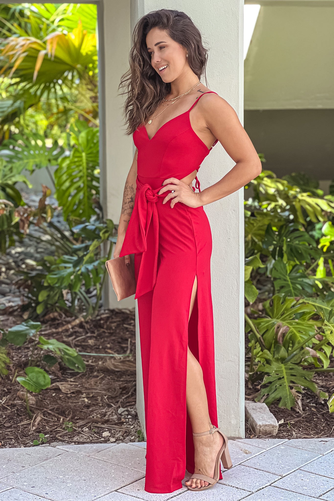red party jumpsuit