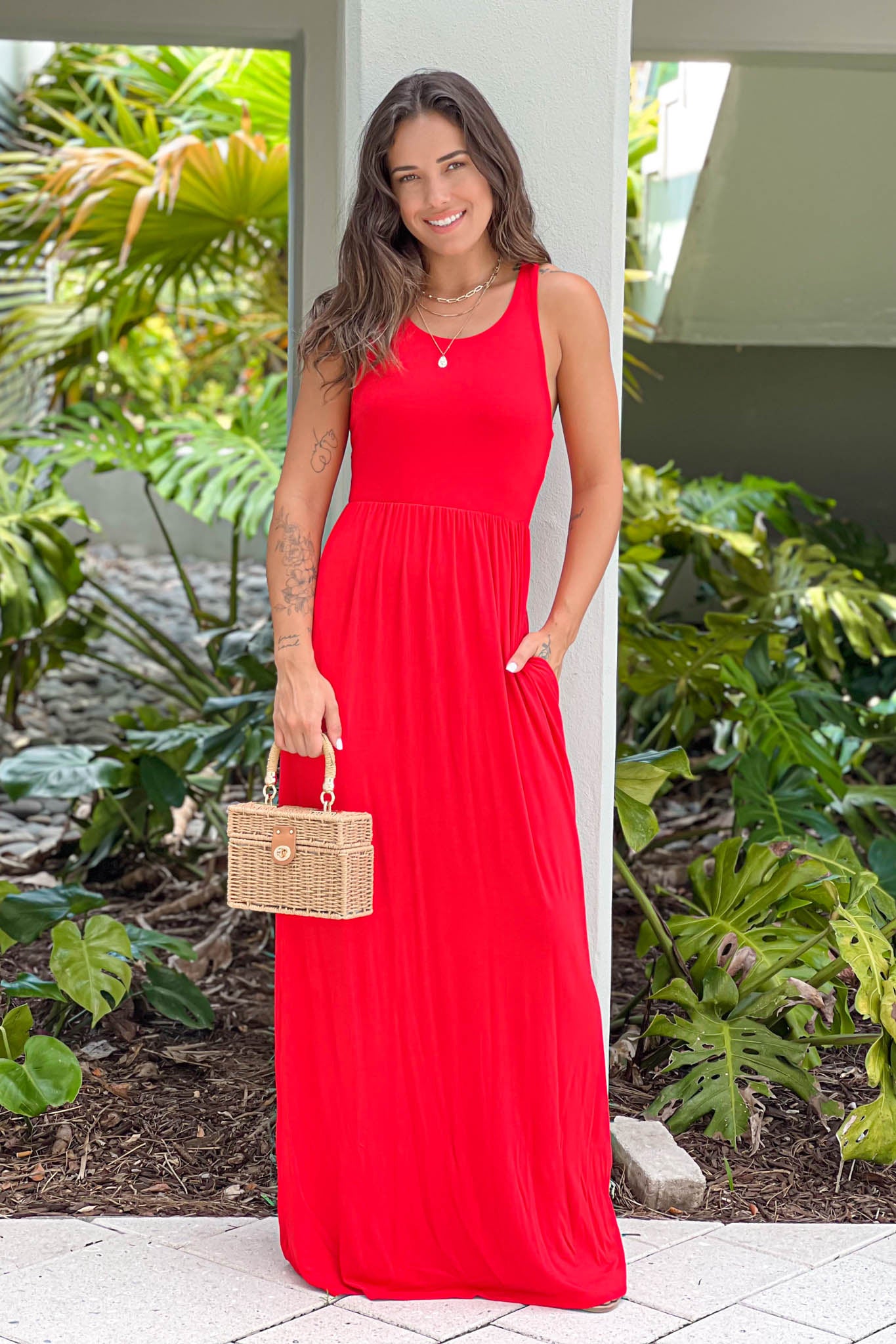 Sleeveless Maxi Dress with Pockets | Saved By The Dress Saved by the Dress Sleeveless Maxi Dress with Pockets | Saved By The Dress Saved by the Dress