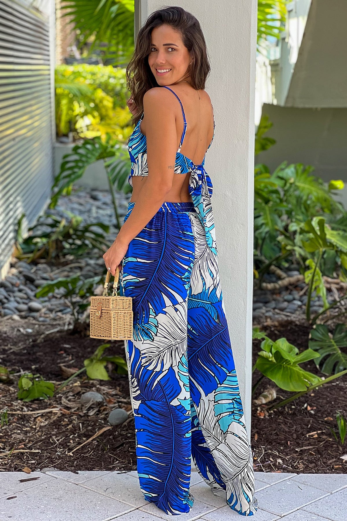 Royal Blue Printed Crop Top And Pants Set Online Boutiques Saved By royal-blue-printed-crop-top-and-pants-set-online-boutiques-saved-by