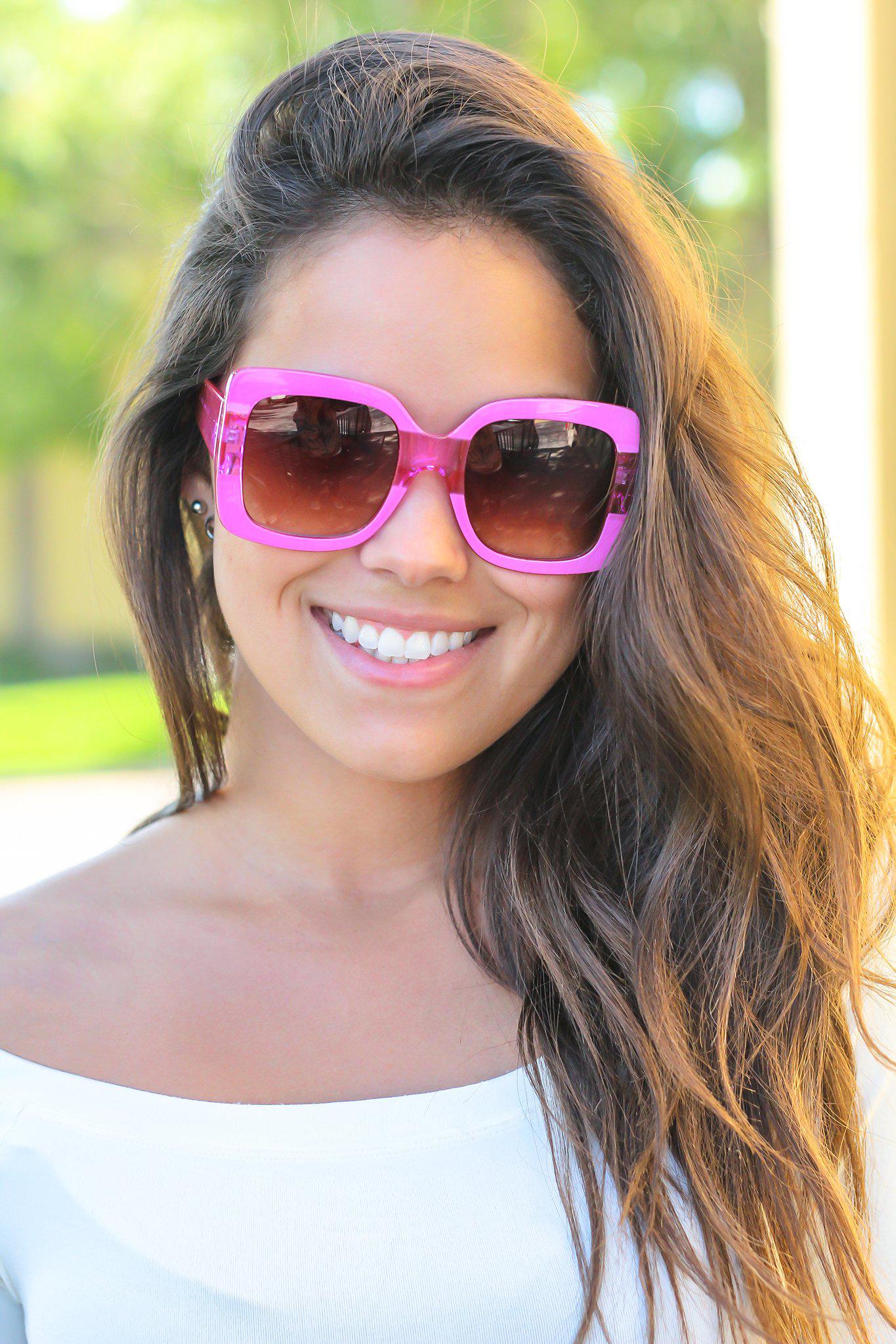 Candy Pink Bold Sunglasses