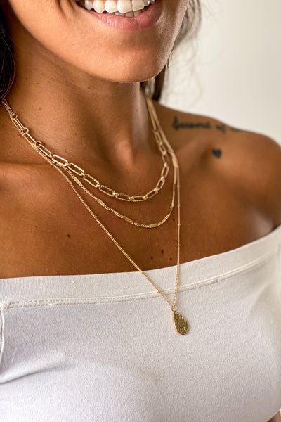 Gold Layered Chunky Chain Necklace