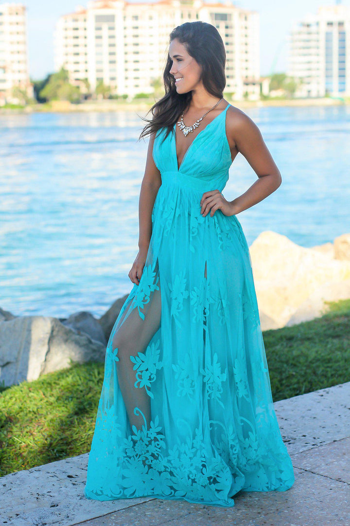 Aqua_Floral_Tulle_Maxi_Dress_w