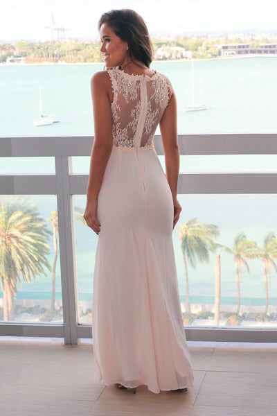 Ash Rose Maxi Dress with Lace Top