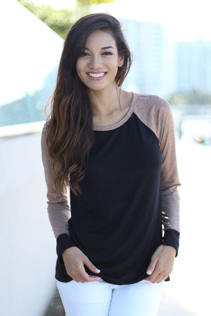 Black and Gold Baseball Tee