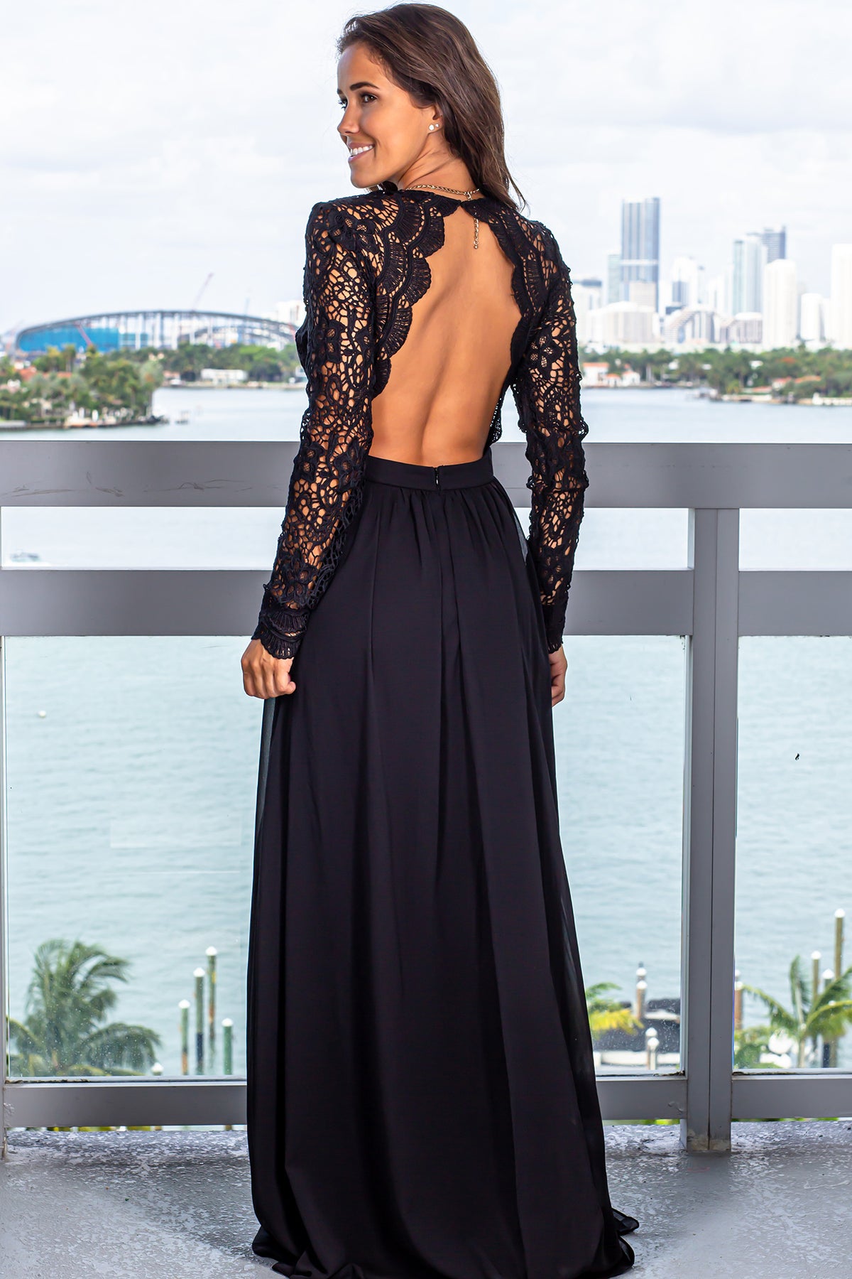 Black Maxi Dress with Long Sleeves | Maxi Dresses – Saved by the Dress
