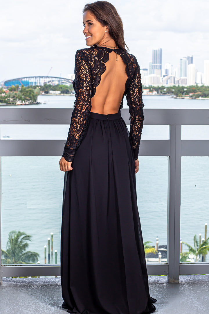 Black Maxi Dress with Long Sleeves | Maxi Dresses Saved by the Dress Black Maxi Dress with Long Sleeves | Maxi Dresses Saved by the Dress