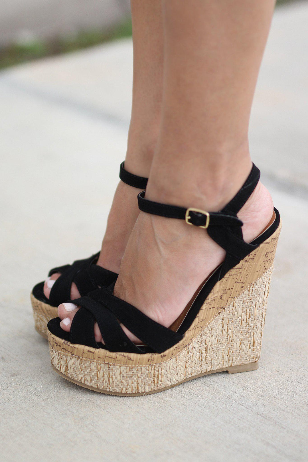 Black Wedges | Black Shoes