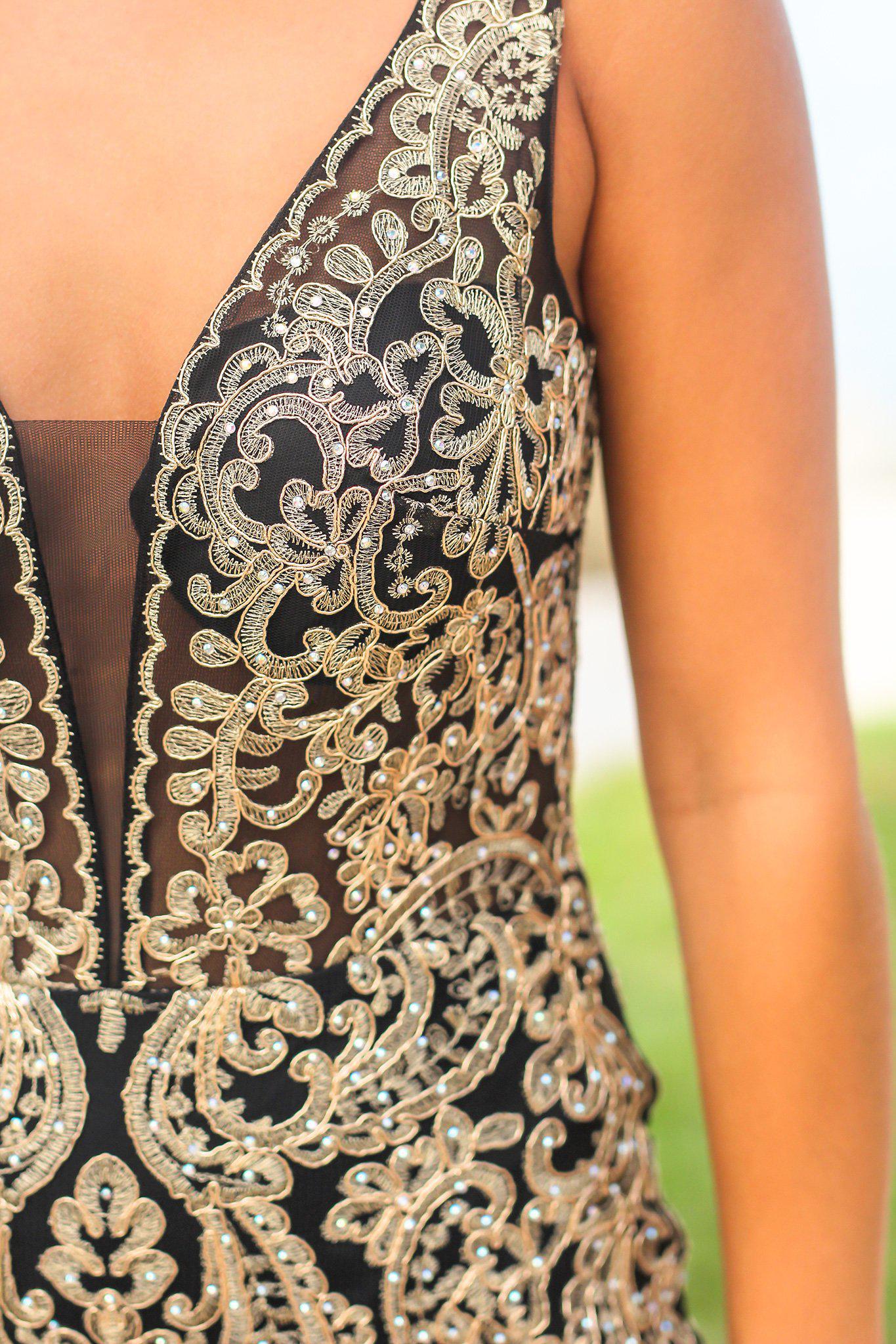 Black Lace Dress With Gold Underlay Prom Dresses Gold And Black Lace Dress Lace Fabric Black Lace Black Lace Dress With Gold Underlay Prom Dresses Gold And Black Lace Dress Lace Fabric Black Lace