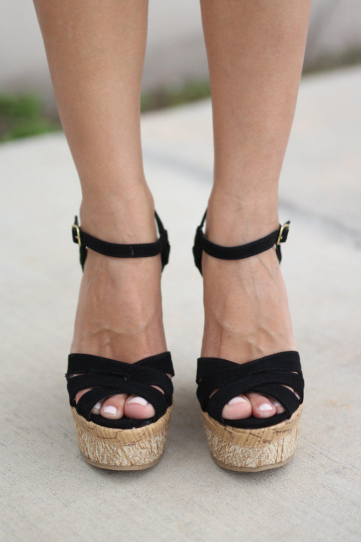 Black Wedges | Black Shoes