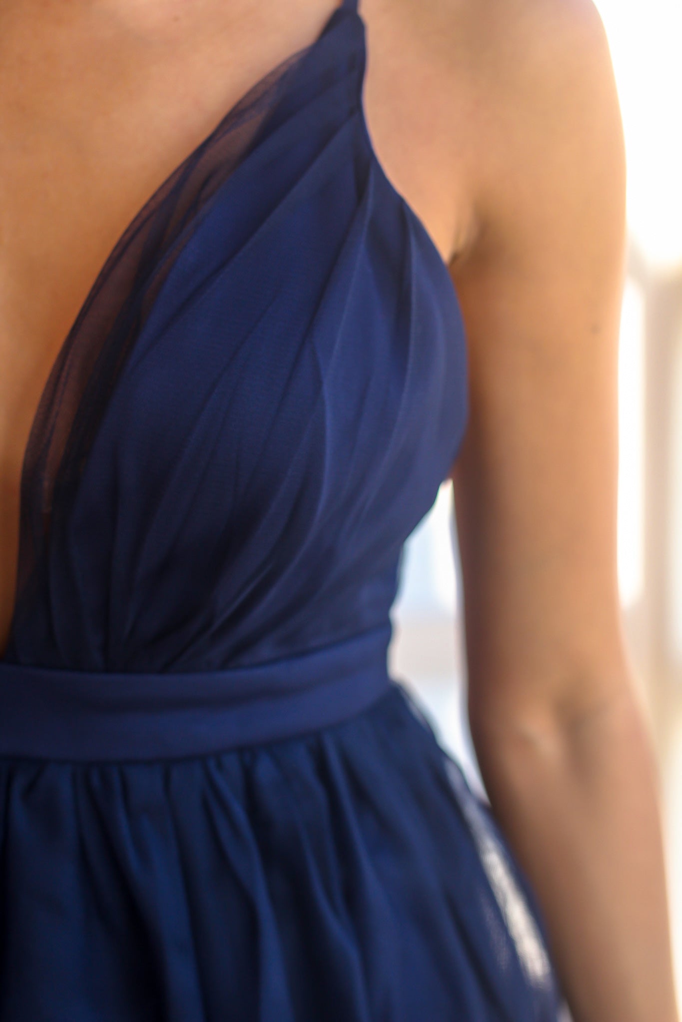 Blue Tulle Short Dress