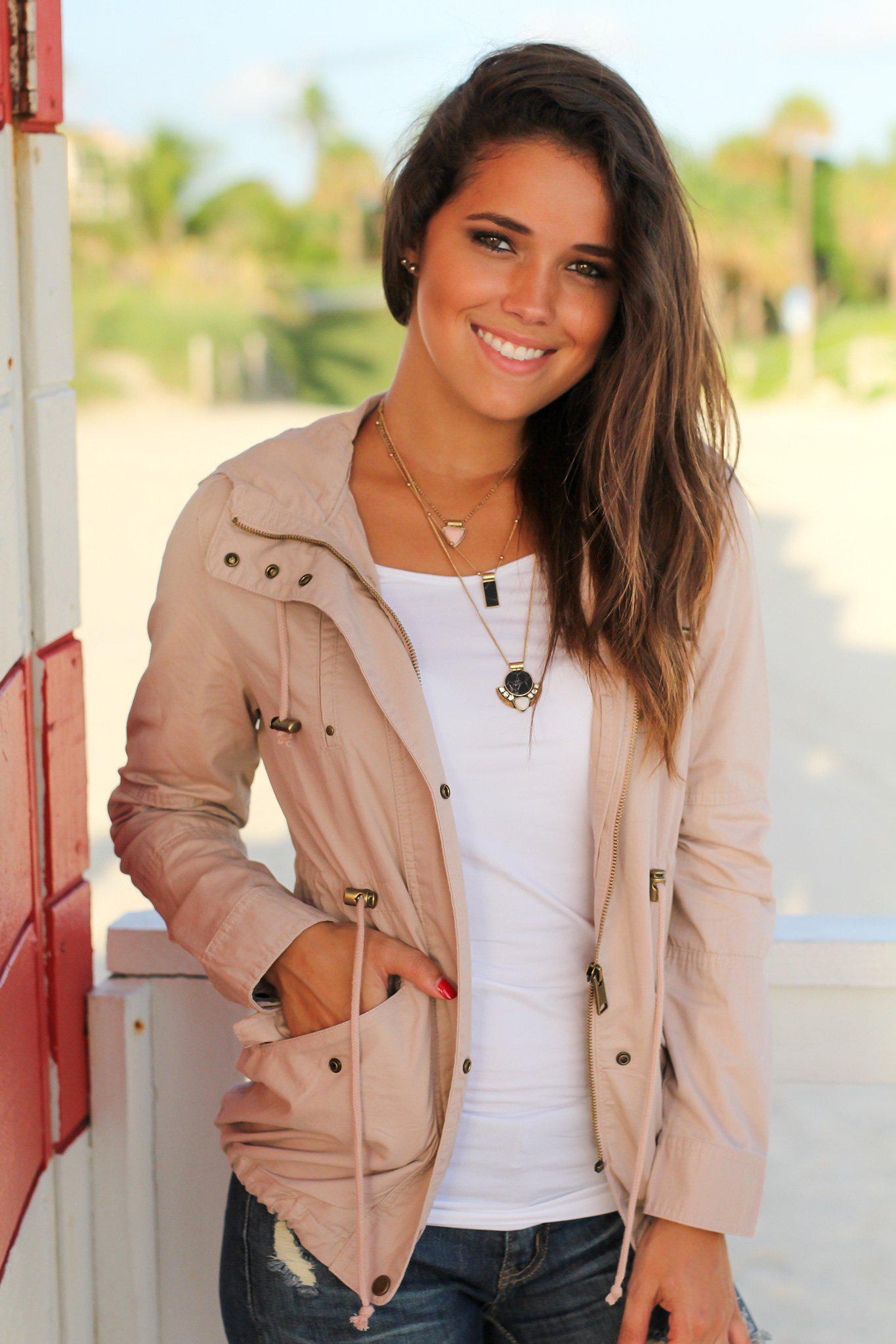 Blush Jacket with Hood