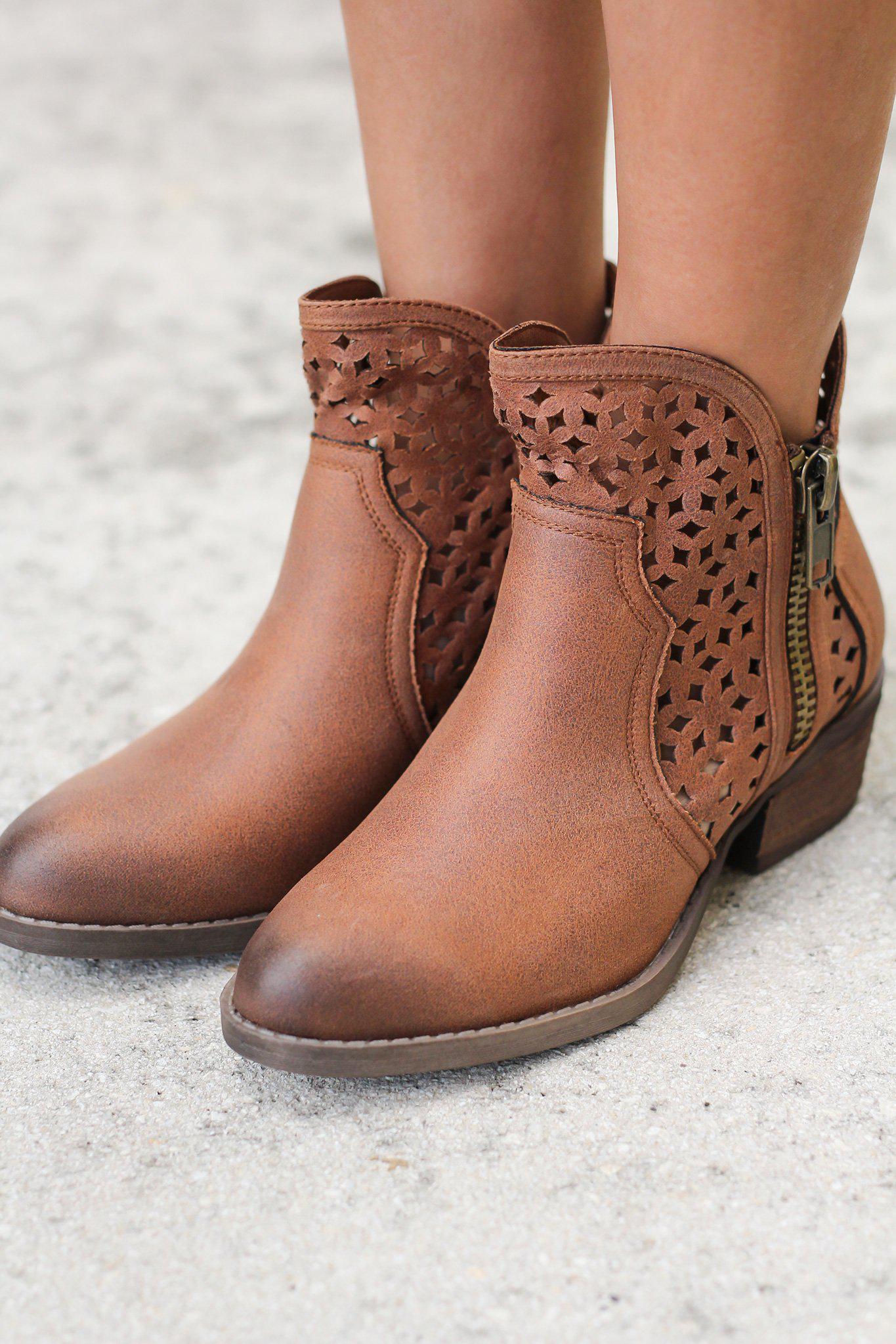 Etta Tan Booties | Online Boutiques â Saved by the Dress