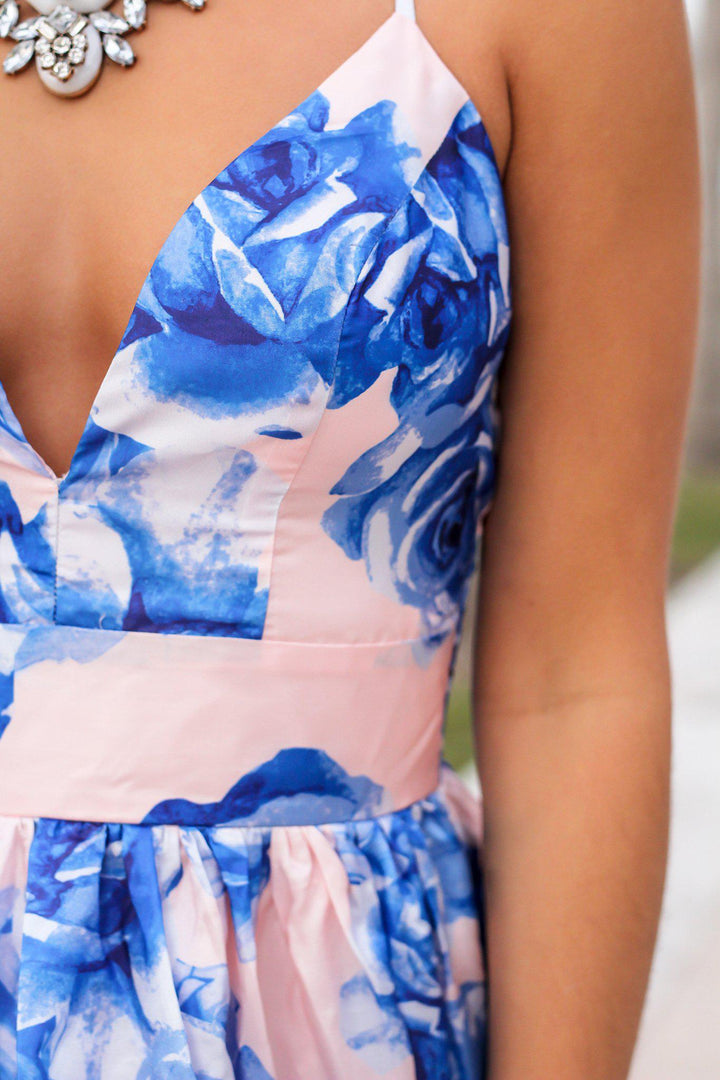 blue blush brand dress Manhattan Blue Sequin Slip Maxi Formal Dress - US 12