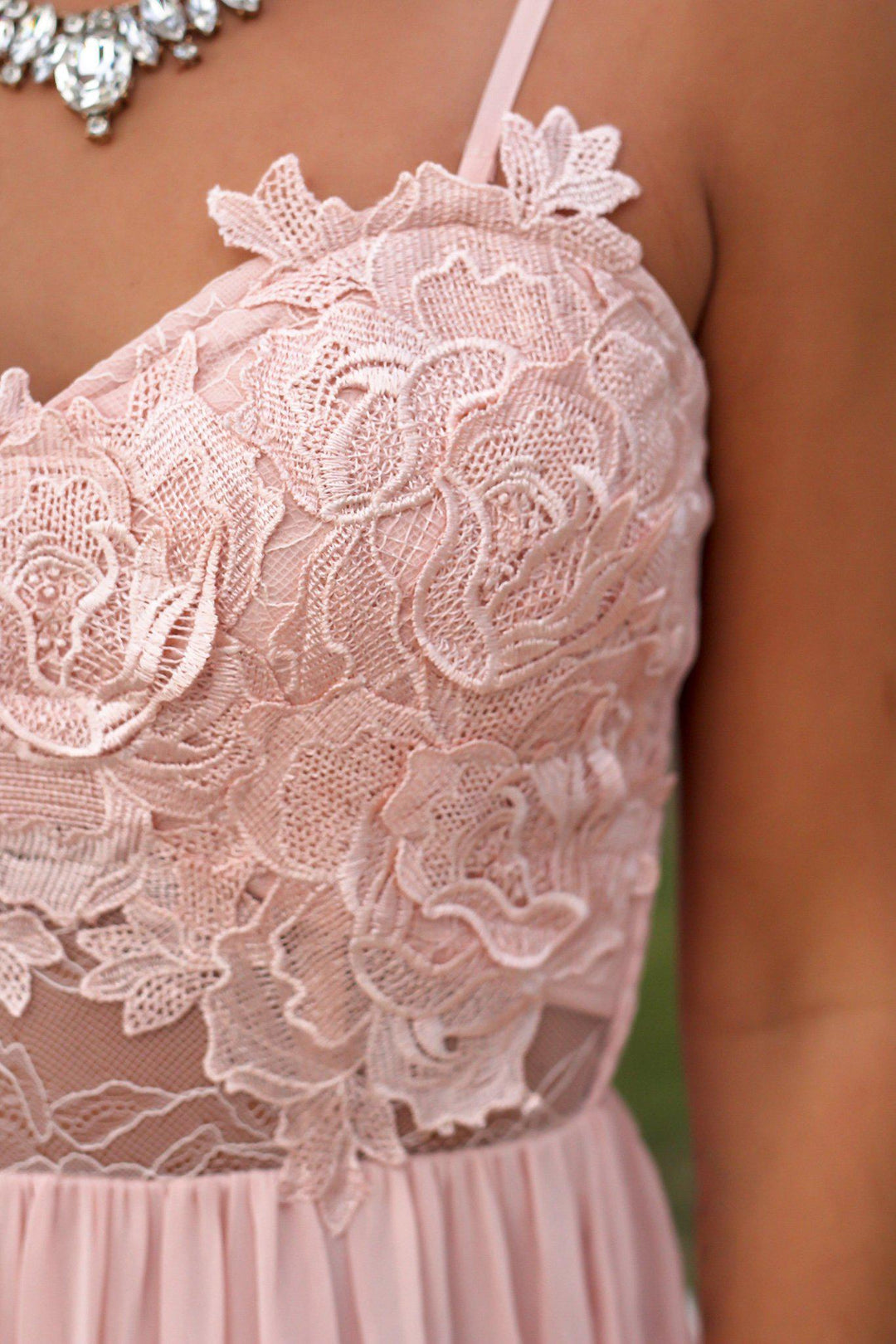 Blush Strapless Maxi Dress with Crochet Top | Maxi Dresses  Saved by the  Dress