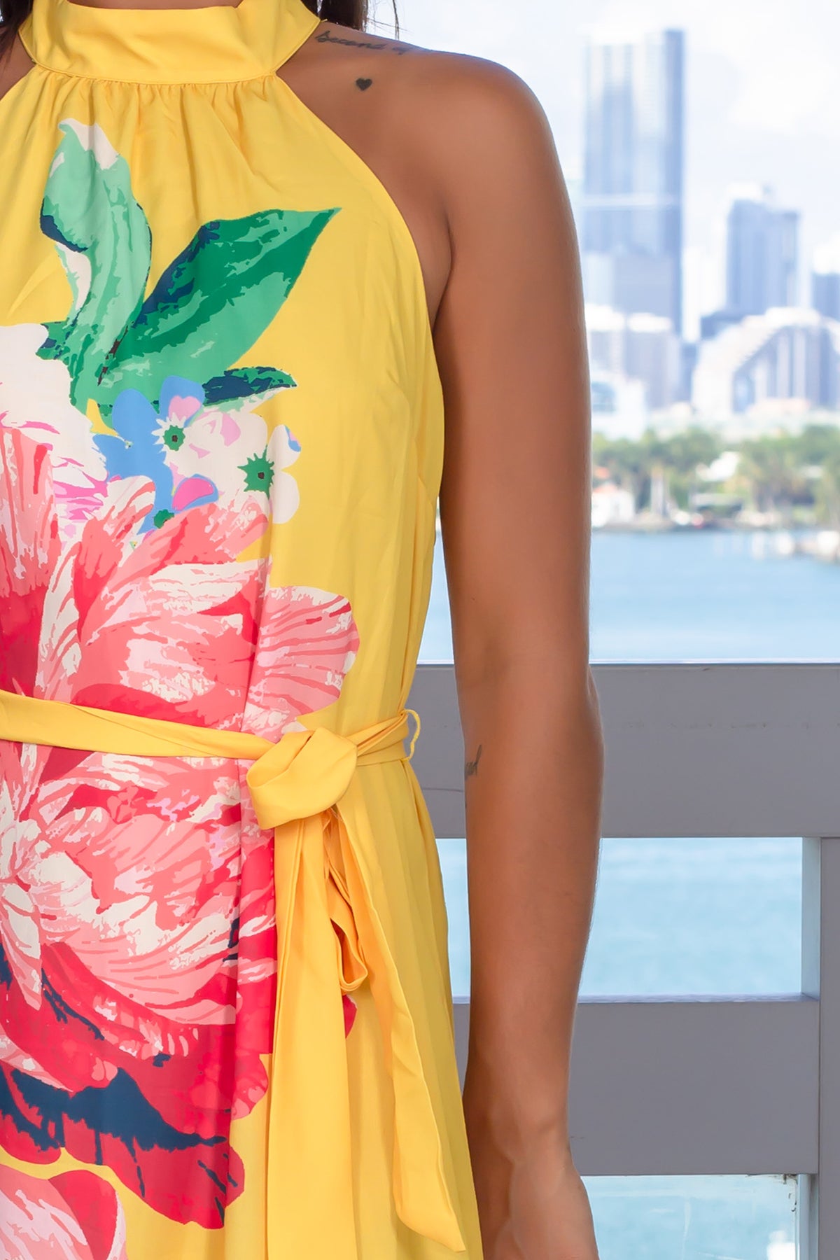 Yellow Floral Halter Maxi Dress | Saved By The Dress – Saved by the Dress