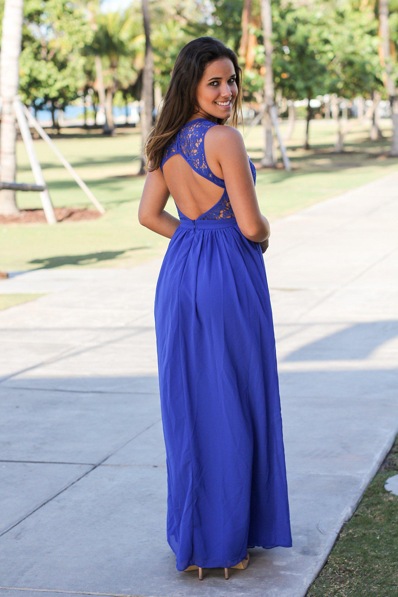 Royal Blue Lace Maxi Dress | Maxi Dresses Saved by the Dress Royal Blue Lace Maxi Dress | Maxi Dresses Saved by the Dress