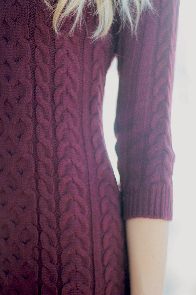 Burgundy Sweater Dress