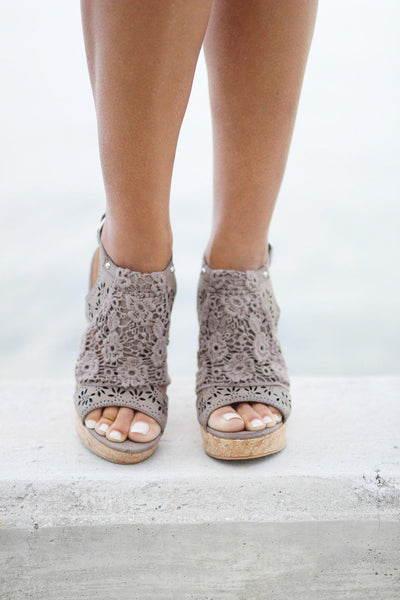 Candace Taupe Wedges