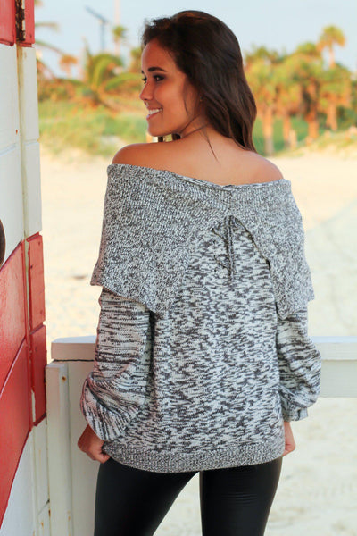 Charcoal Oversized Knit Sweater