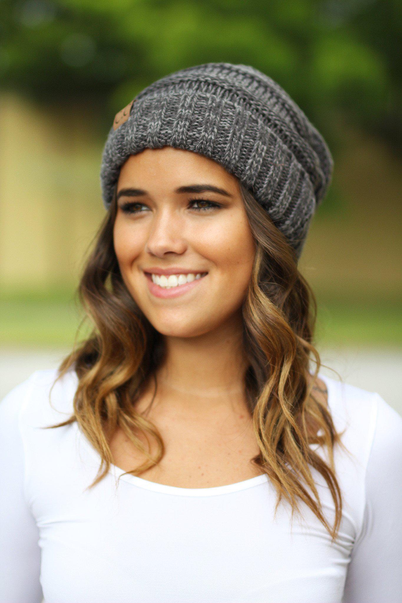 two toned beanie