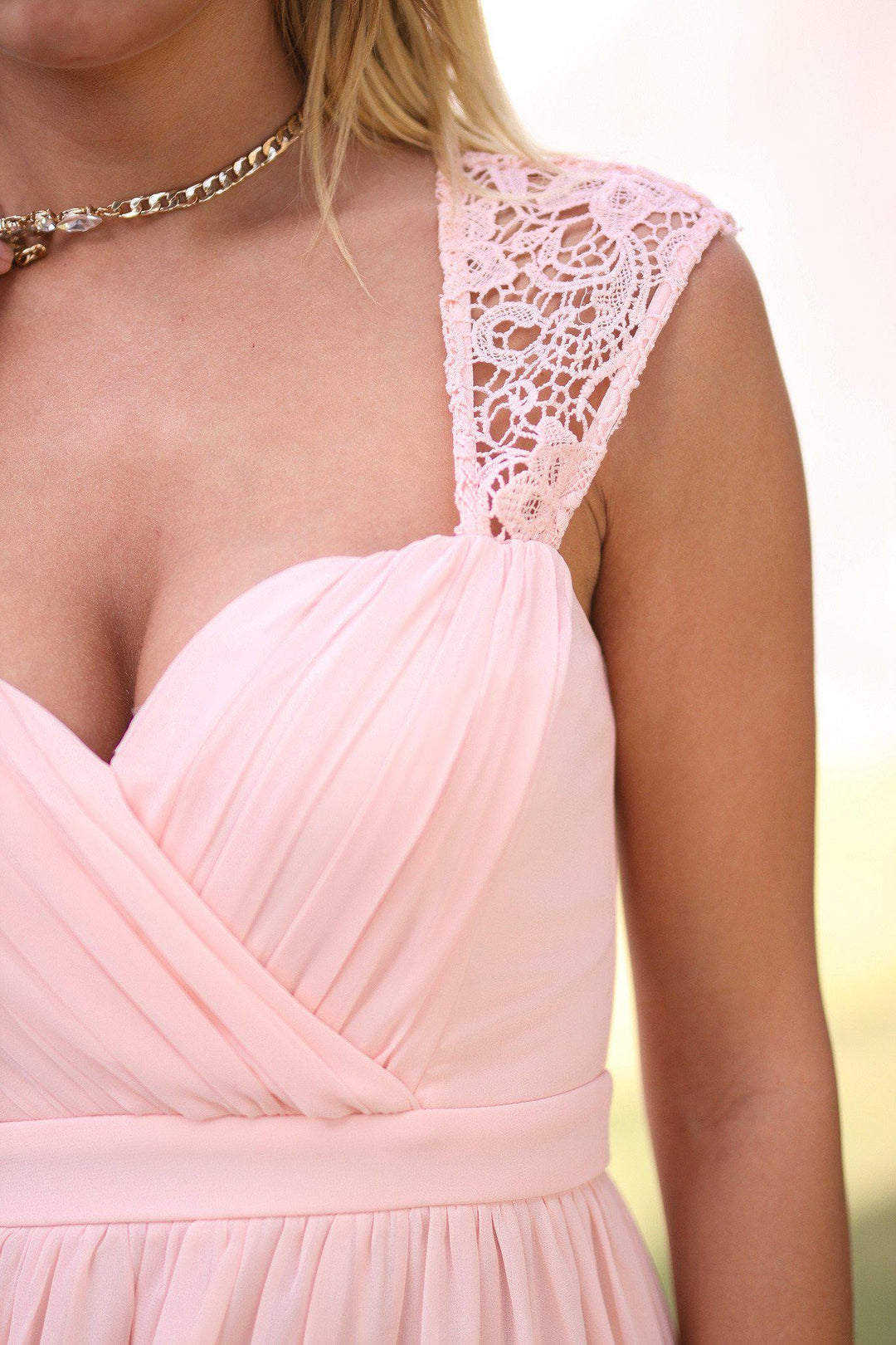 Pink Bridesmaid Maxi Dress