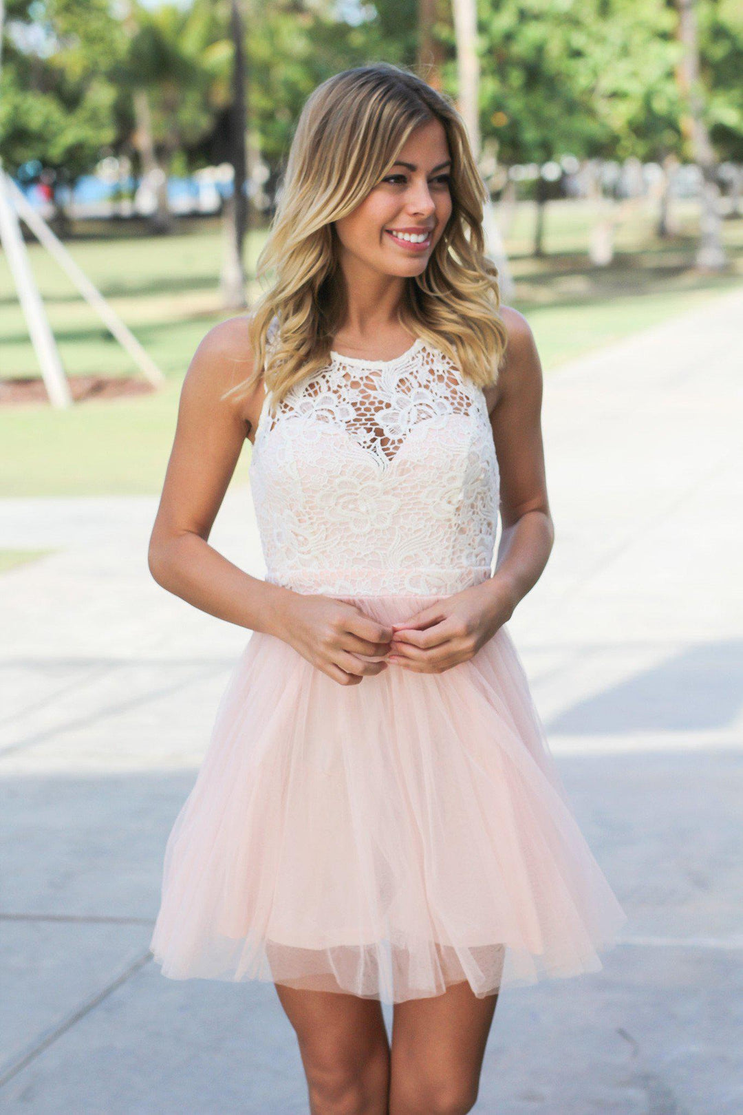 Pink Tulle Short Dress | Cocktail Dresses Saved by the Dress Pink Tulle Short Dress | Cocktail Dresses Saved by the Dress