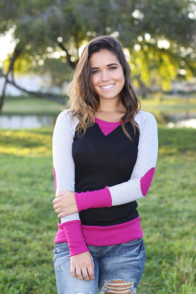 multi color long sleeve top