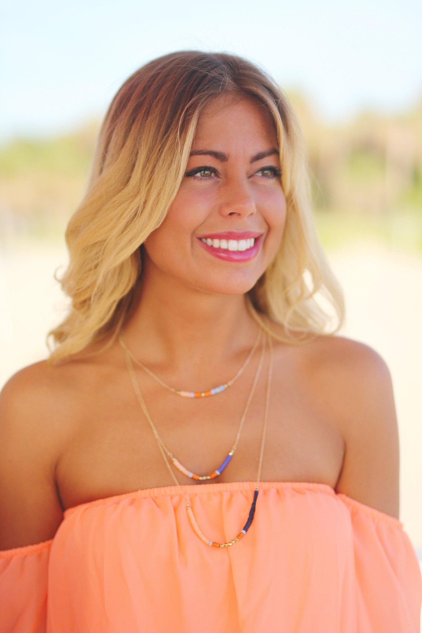Coral Layered Necklace