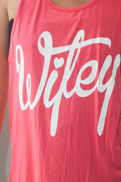 Coral "Wifey" Tank Top