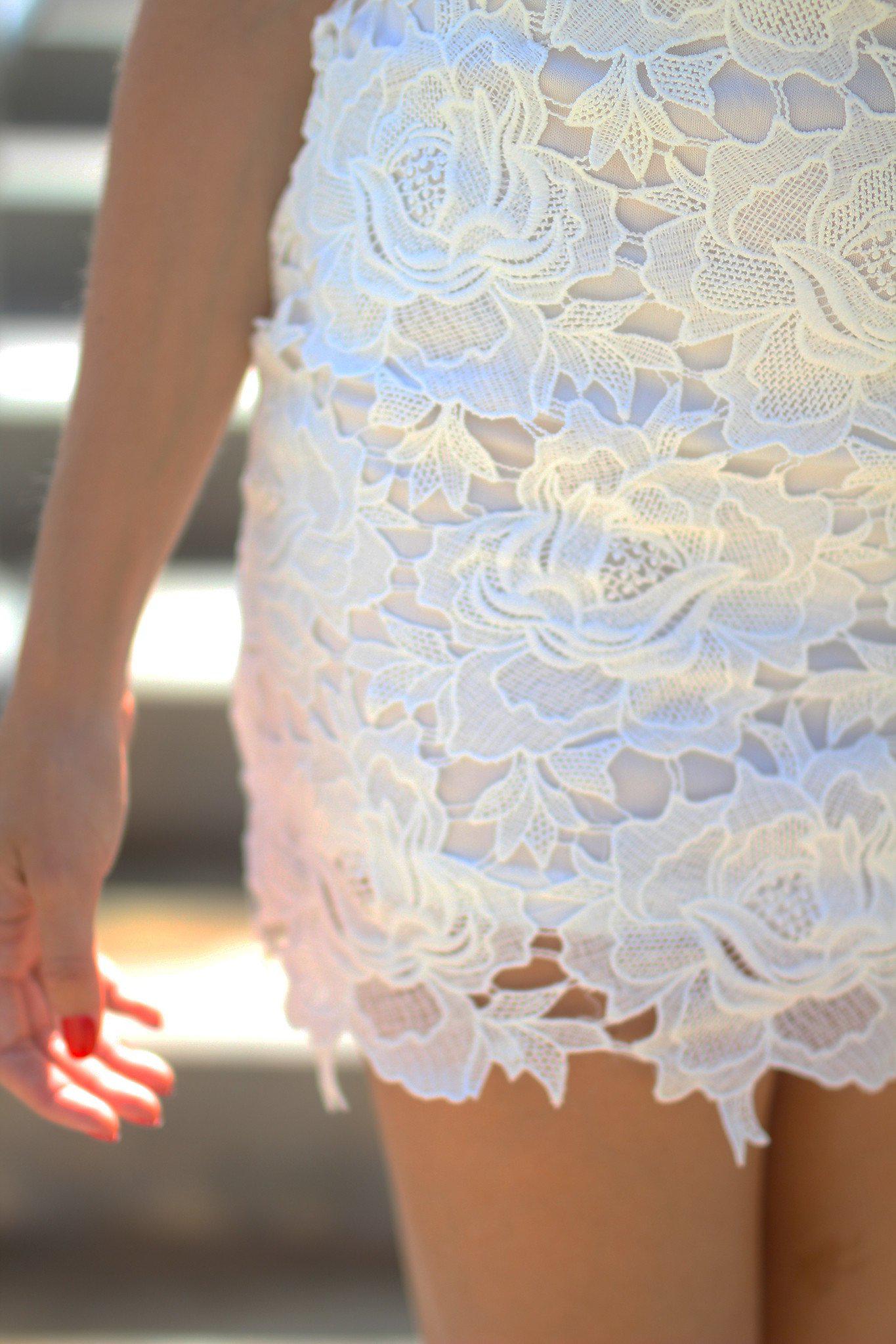 Off White Crochet Dress