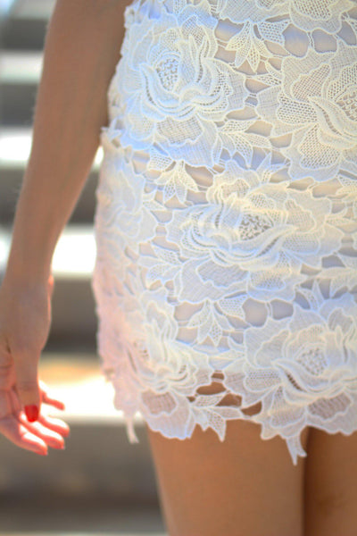 Off White Crochet Dress