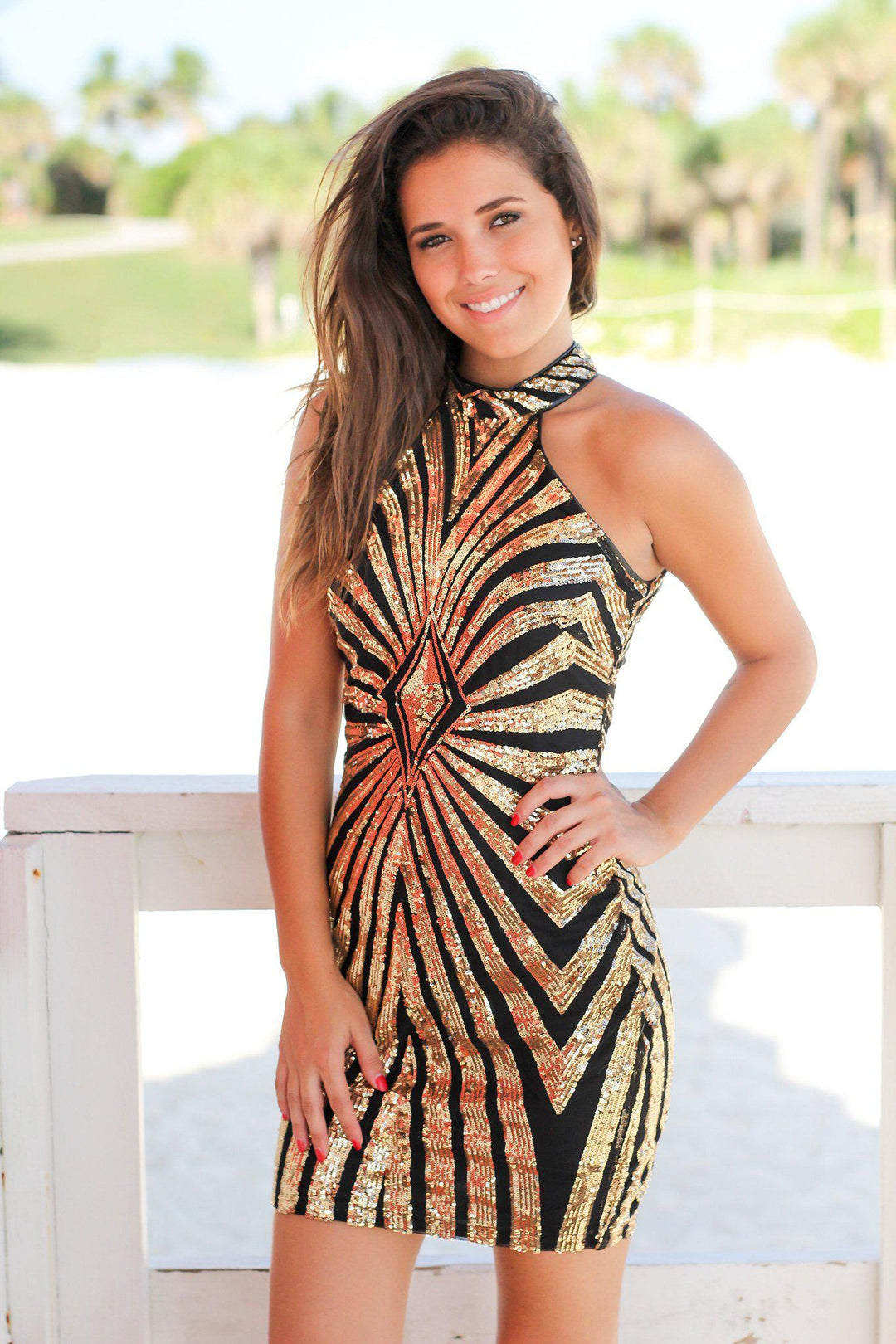 green emerald velvet dress Black and Gold Sequin Short Dress