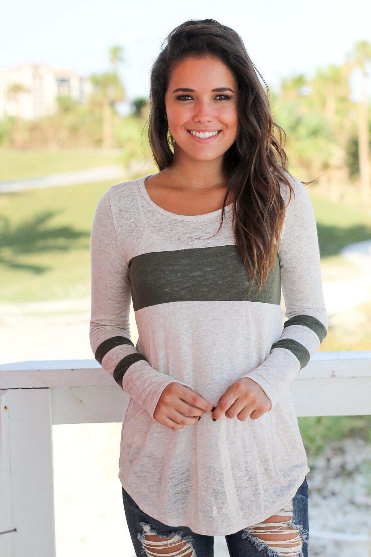 Ivory And Olive Top | Cute Tops – Saved by the Dress