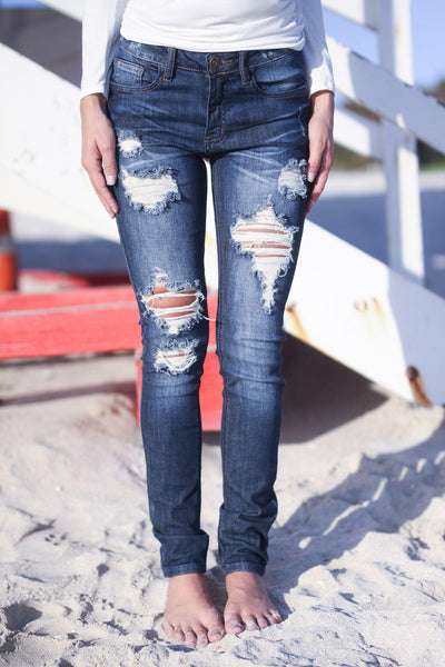 Destroyed Skinny Jeans