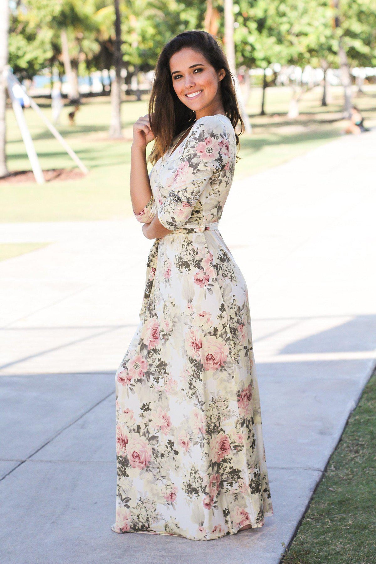 Yellow Floral Wrap Maxi Dress | Maxi Dresses – Saved by the Dress