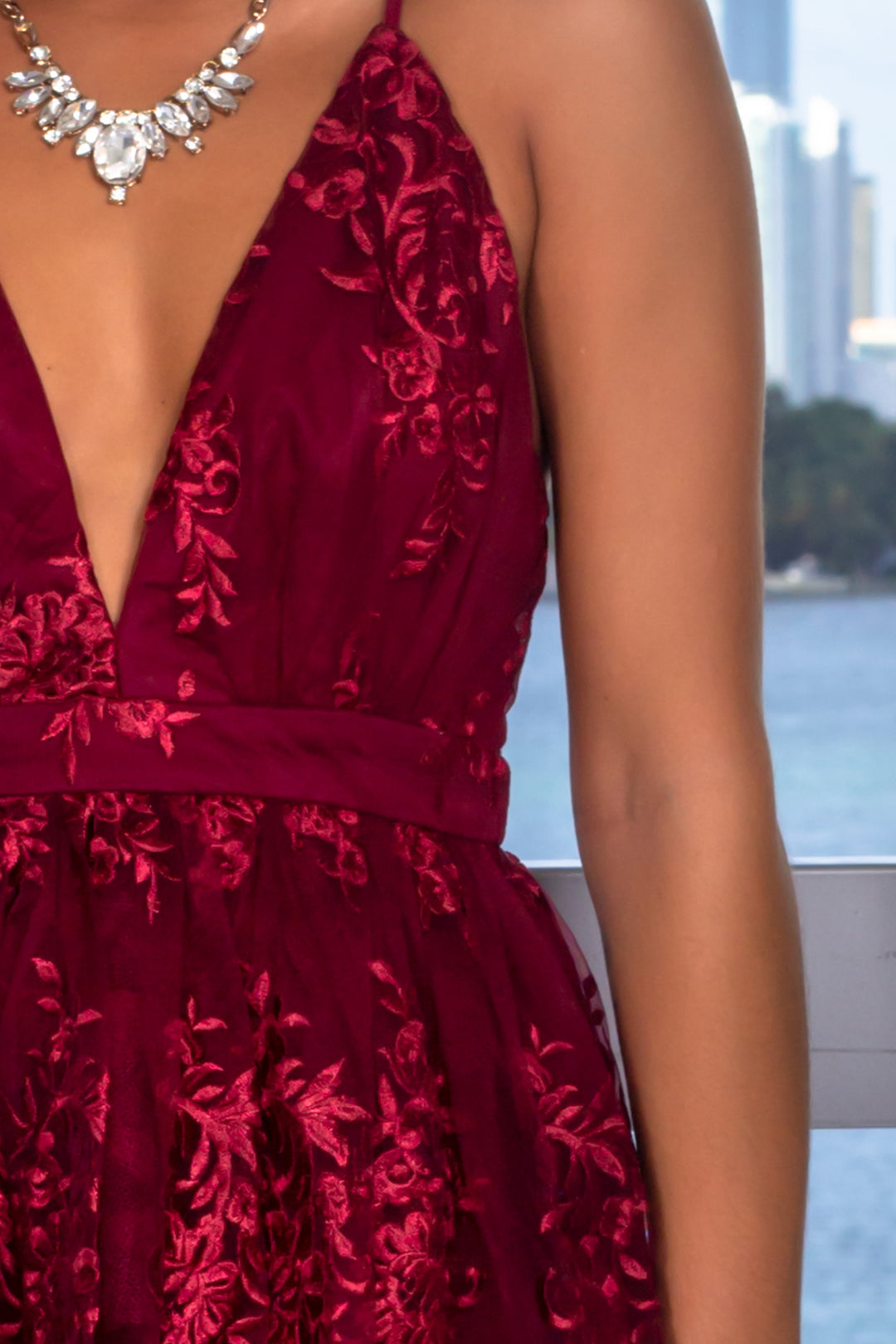 Burgundy V-Neck Short Dress | Short Dresses  Saved by the Dress