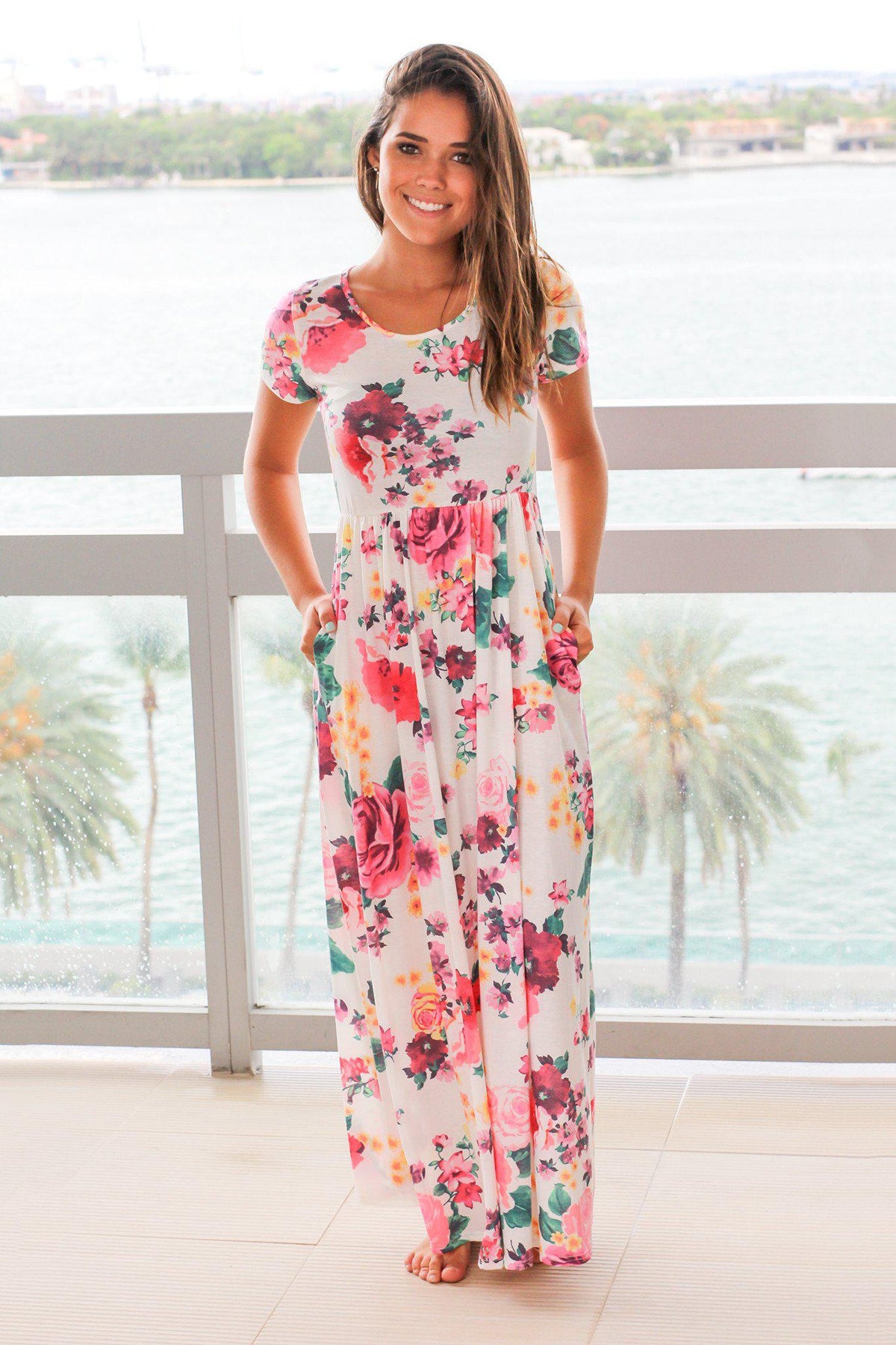 White Floral Maxi Dress | Maxi Dresses – Saved by the Dress