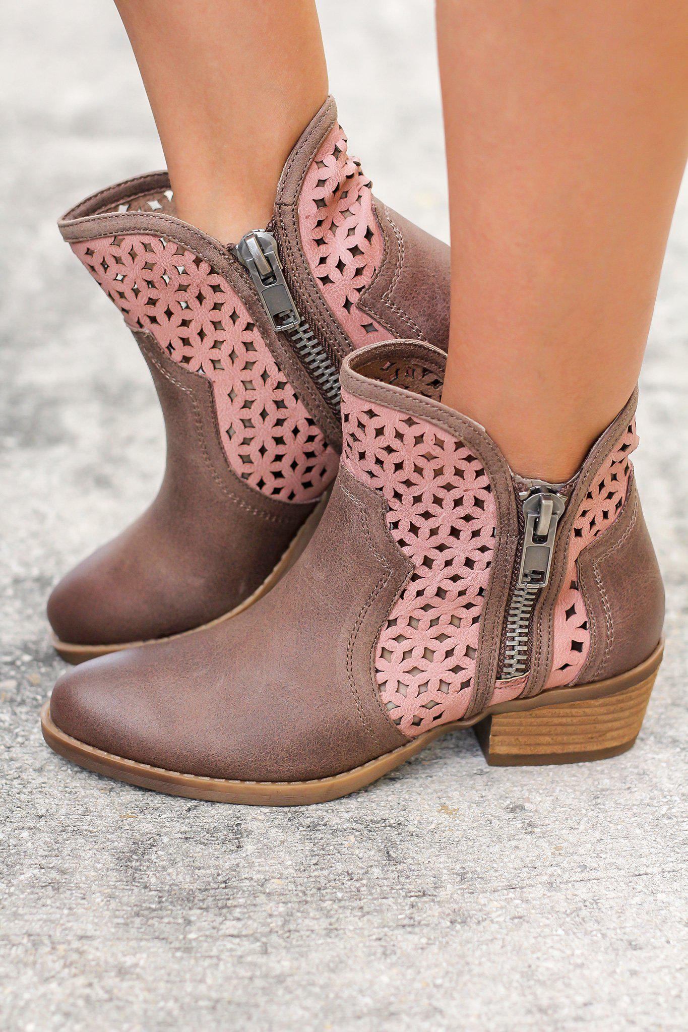 Emily Taupe Booties