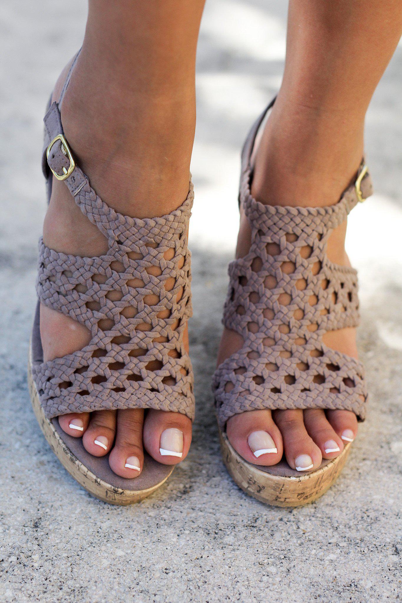 Finch Taupe Wedges