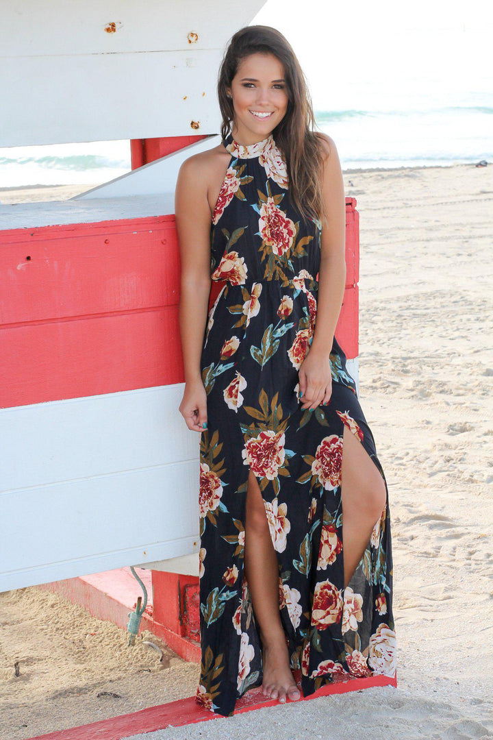 halter open back mini dress ASHLEYlauren Halter Open Back Fitted Short Dress 4956 main image 0