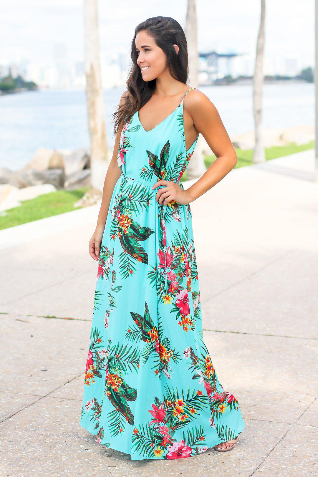 knee length dresses for ladies Midnight Safari Leopard Maxi Dress – Valeria'S Boutique main image 0