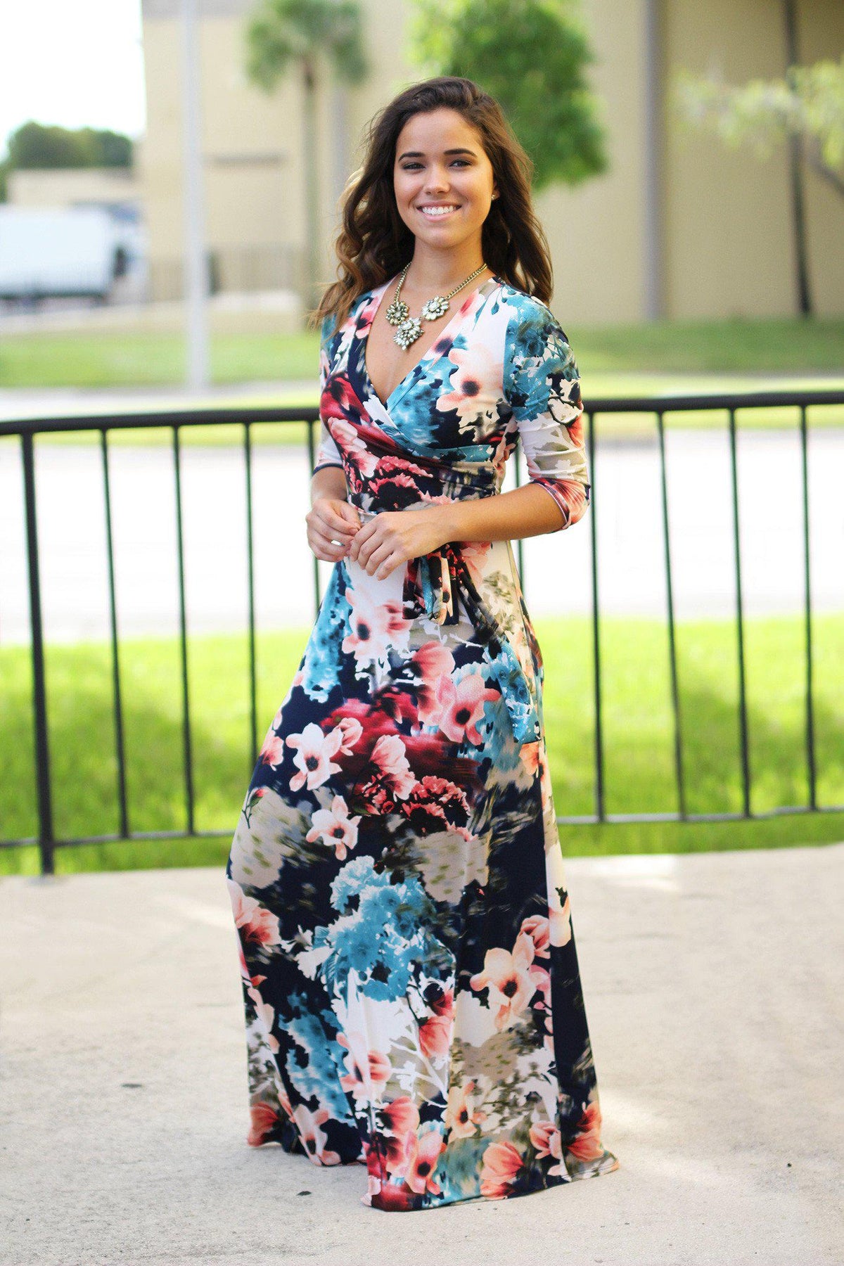 Navy Floral Wrap Maxi Dress | Navy Maxi Dress | Maxi Dresses – Saved by ... Navy Floral Wrap Maxi Dress | Navy Maxi Dress | Maxi Dresses – Saved by ...