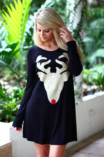 Black And Gold Rudolph Tunic
