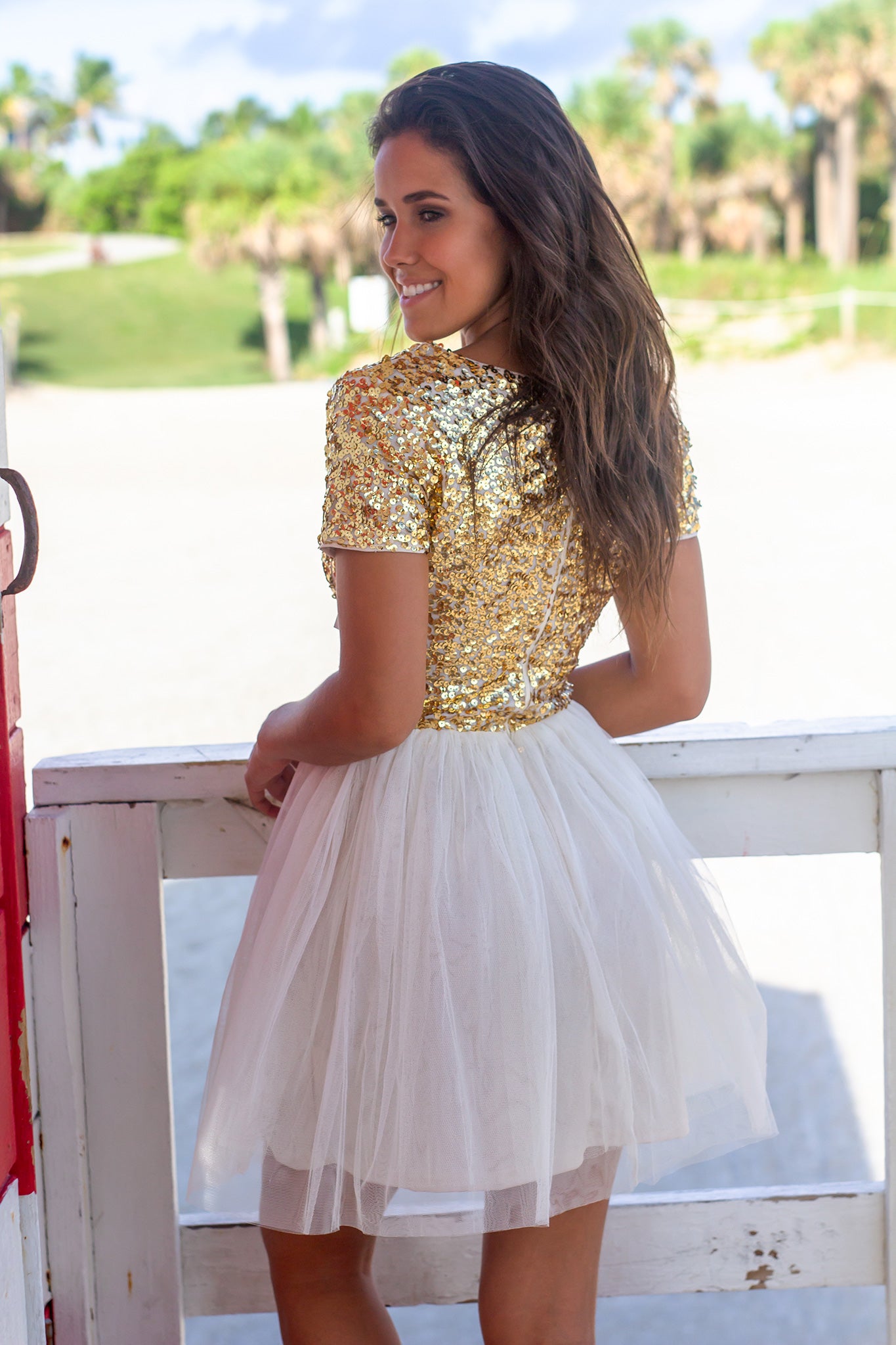 Gold Sequin Top Short Dress | Short Dresses Saved by the Dress Gold Sequin Top Short Dress | Short Dresses Saved by the Dress