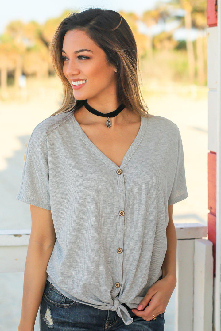 cute gray tops