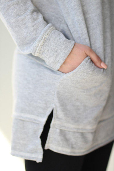 Heather Gray Tunic with Pockets