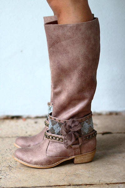High Status Taupe Boots
